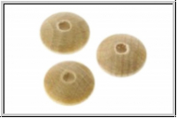 Holzperle, Donut, natur, lackiert, 5x10mm, 10 Stk.