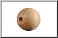 Holzperle, Kugel, natur, 15mm, 10 Stk.