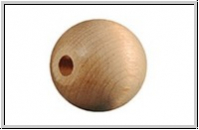 Holzperle, Kugel, natur, 20mm, 5 Stk.