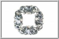 Toggle "Water Lily Wreath" TRINITY BRASS, 25mm, antikversilbert, Messing, 1 Stk.