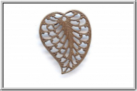 Anh�nger "Blatt, filigran" TERRA VINTAGE, 19 x 16 mm, antikmessingfb., Messing, 1 Stk.