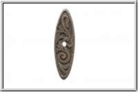 Toggle-Bar (Knebel) "Swirl", TERRA VINTAGE, 26x7mm, antikmessingfb., Messing, 1 Stk.